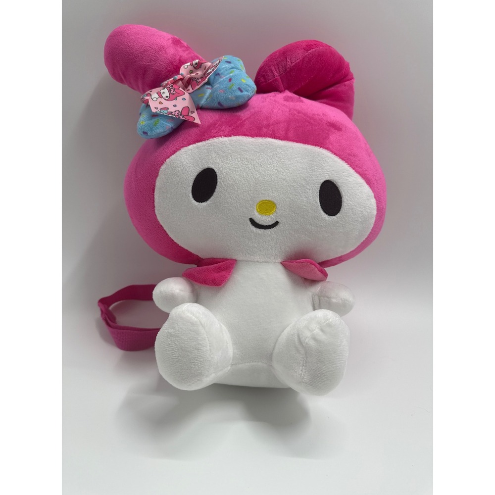 Sanrio My Melody Plush Backpack Pink White Bow Hello Kitty Friends NWT